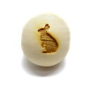 ウサギ(兎、兔) 彫刻ビーズ 20mm ツガ 栂 横穴 セミラウンド 手作りにオススメ!一粒売り パワーストーン / インペリアルオーラ おしゃれ かわいい オシャレ 可愛い プレゼント ギフト 贈り物