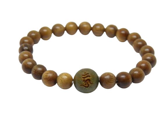 阿閃如来(あしゅく):ウン 檀香樹 梵字玉 12mm ブレスレット 天然石 パワーストーン プチギフト 転勤 退職 お礼 母の日 敬老の日 クリスマス ギフト ...
