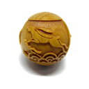 【浮彫】波兎 12mm 柘植 縦穴【穴あり一粒売りビーズ】 / 天然石、パワーストーンの専門店インペリアルオーラ おしゃれ かわいい オシャレ 可愛い プレゼント ギフト 贈り物