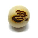 左馬 ウッドビーズ 横穴貫通 14mm 栂 ツガ セミラウンド【穴あり一粒売りビーズ】 / 天然石、パワーストーンの専門店インペリアルオーラ おしゃれ かわいい...