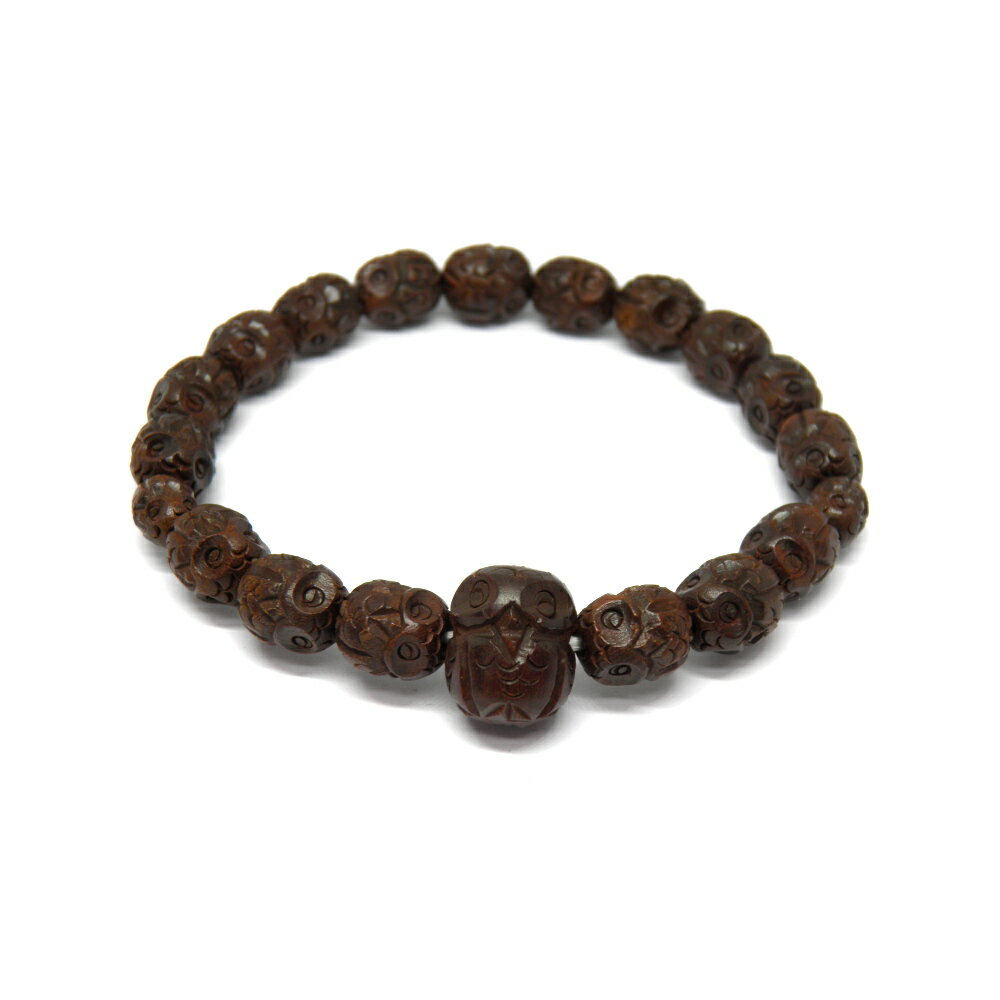 柘植 フクロウ彫 ブレスレット プチギフト 転勤 退職 お礼 母の日 敬老の日 ギフト / 天然石、パワーストーンの専門店インペリアルオーラ おしゃれ かわいい...