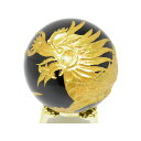 五爪皇帝龍 オニキス 48mm 金彫 青龍 丸玉 (台座付き) スフィア 1個売り 天然石 パワーストーン プチギフト 転勤 退職 お礼 母の日 敬老の日 ギフ...