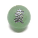 カンマーン 不動明王 アベンチュリン 彫刻ビーズ(銀彫り)12mm 横穴【彫刻 一粒売りビーズ】 天然石 風水 パワーストーン / インペリアルオーラ おしゃれ...