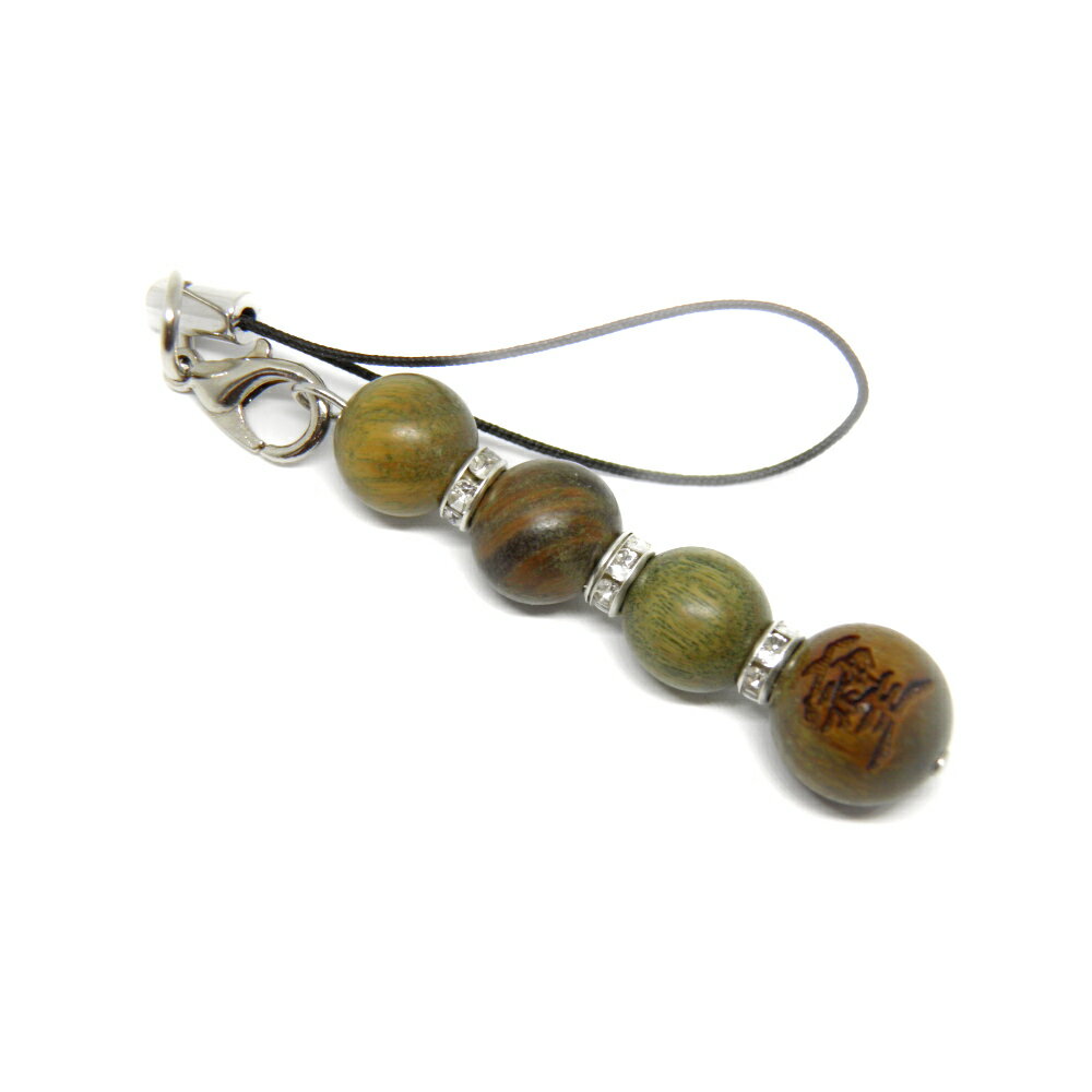 そしじ 12mm 檀香樹 ストラップ / 天然石、パワーストーンの専門店インペリアルオーラ おしゃれ かわいい オシャレ 可愛い プレゼント ギフト 贈り物