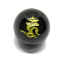 阿閃如来(あしゅく):ウン モリオン 20mm 金彫り 梵字玉 【レーザー彫刻ビーズ・彫りビーズ 】 / 天然石、パワーストーンの専門店インペリアルオーラ おし...