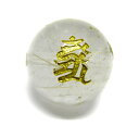 カンマーン 不動明王 ルチルクォーツ 彫刻ビーズ(金彫り)12mm 横穴【彫刻 一粒売りビーズ】 天然石 風水 パワーストーン / インペリアルオーラ おしゃれ...
