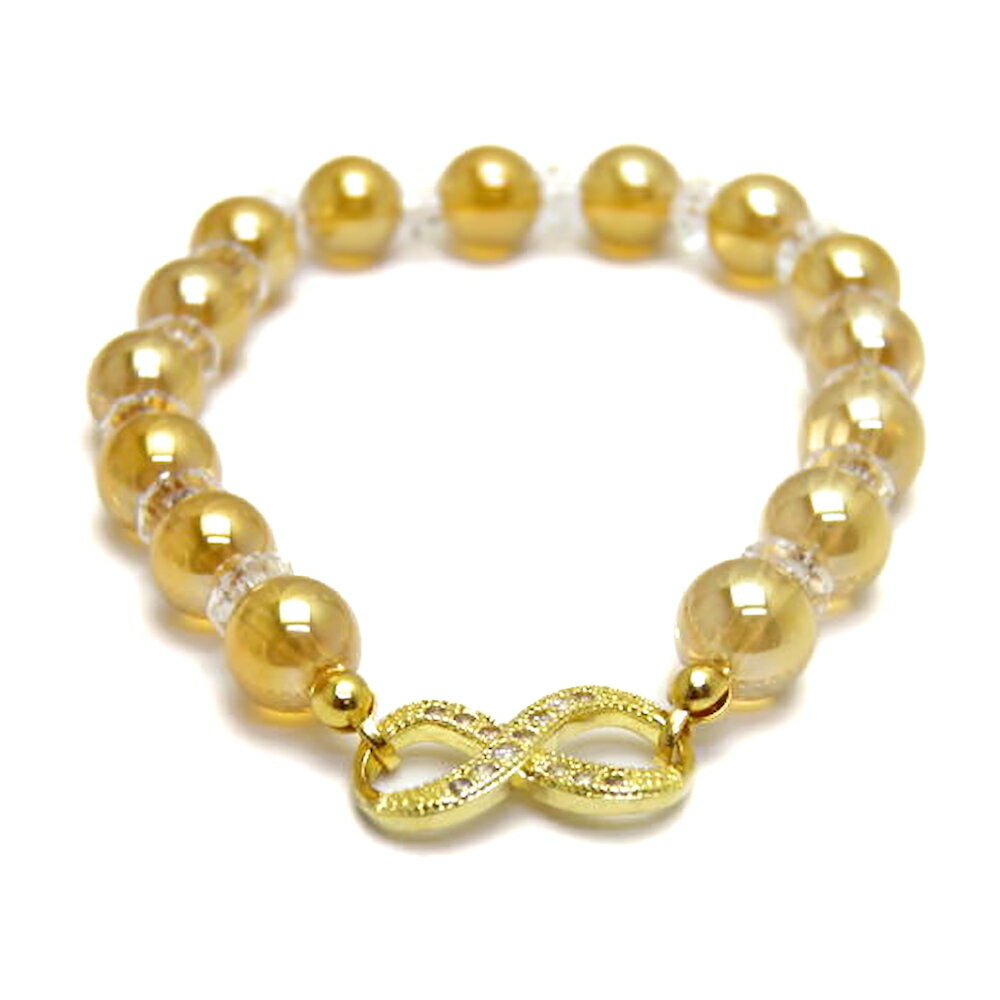 無限大 ブレスレット シャンパンゴールドオーラ プチギフト 転勤 退職 お礼 母の日 敬老の日 ギフト / 天然石、パワーストーンの専門店インペリアルオーラ お...