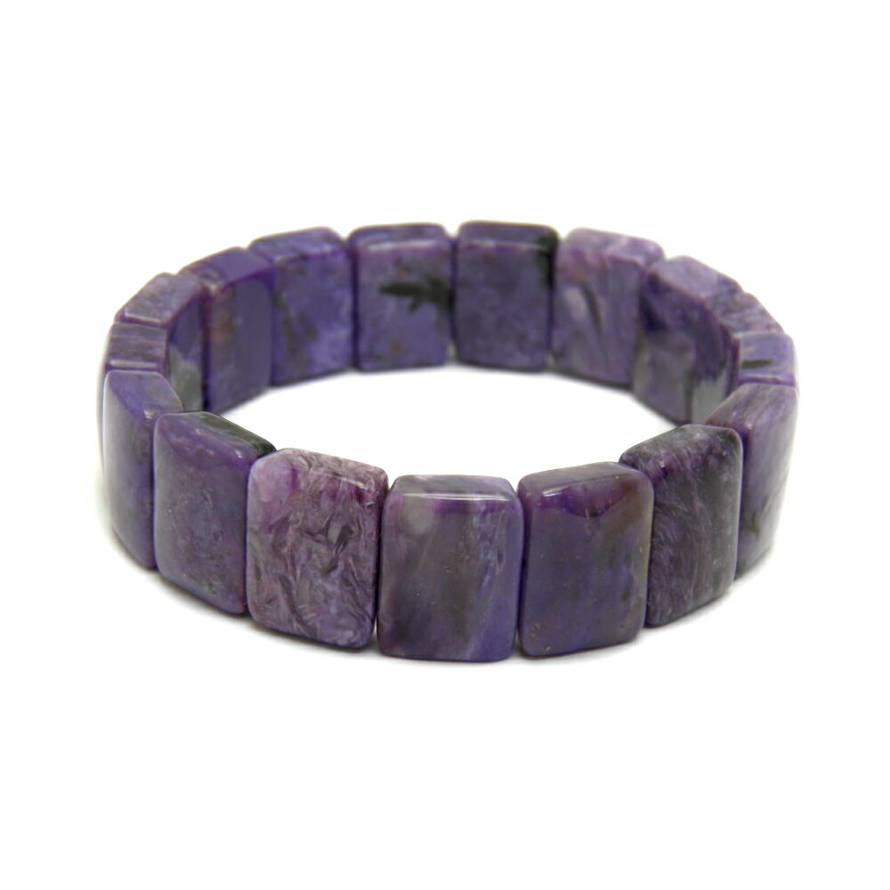 チャロアイト バングルブレスレット 幅約15×10mm 1本売り 三大ヒーリングストーン 天然石 パワーストーン / インペリアルオーラ おしゃれ かわいい オ...