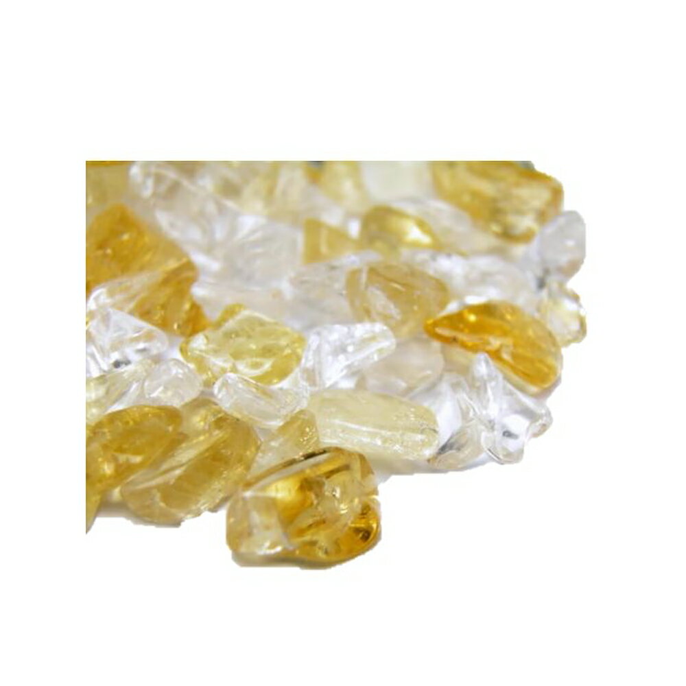 パワーストーン シトリンと水晶のパワーチャージさざれ石 天然石のさざれ(サザレ)/細石/ブレスのパワーチャージ お守りに パワーストーン / インペリアルオーラ...