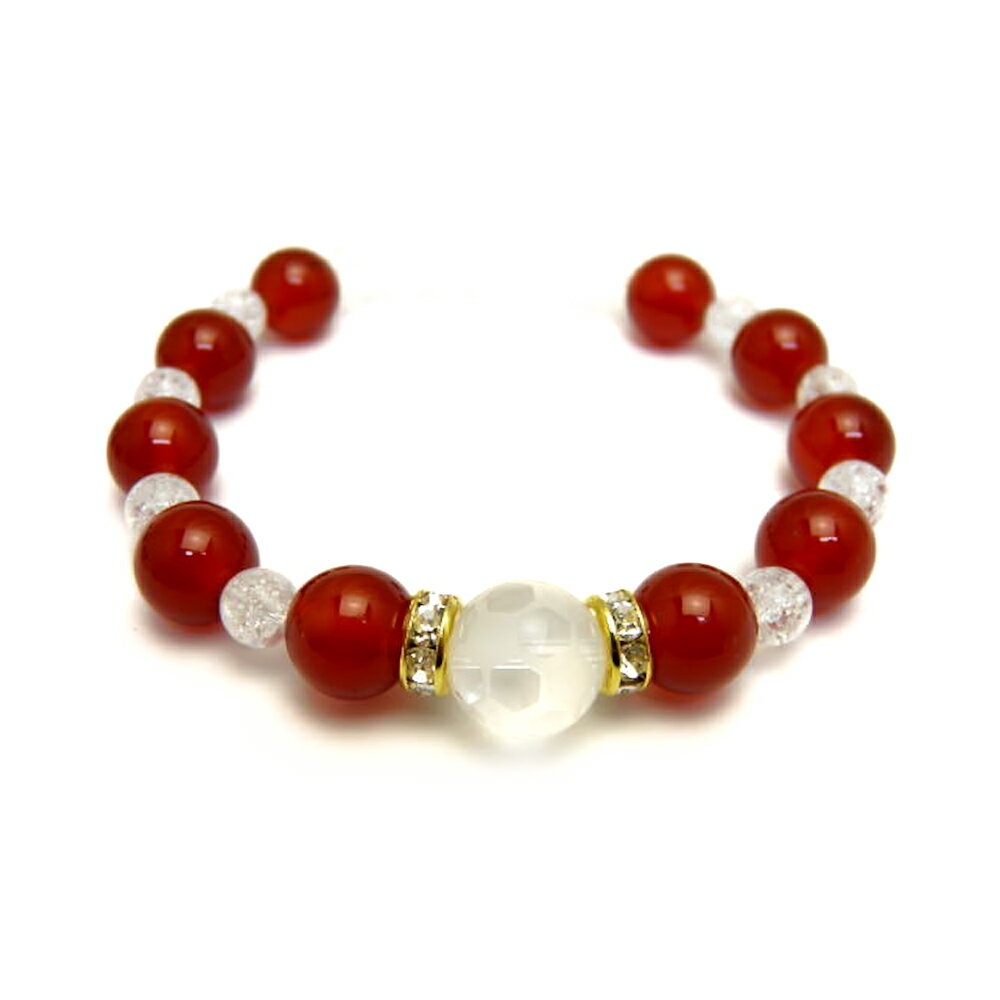 サッカーボール ブレスレット 水晶 12mm 天然石 パワーストーン プチギフト 転勤 退職 お礼 母の日 敬老の日 クリスマス ギフト / インペリアルオーラ...