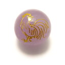 酉(とり)ラベンダーアメジスト(金色入り)12mm【彫刻 一粒売りビーズ】 天然石 パワーストーン / インペリアルオーラ おしゃれ かわいい オシャレ 可愛い プレゼント ギフト 贈り物