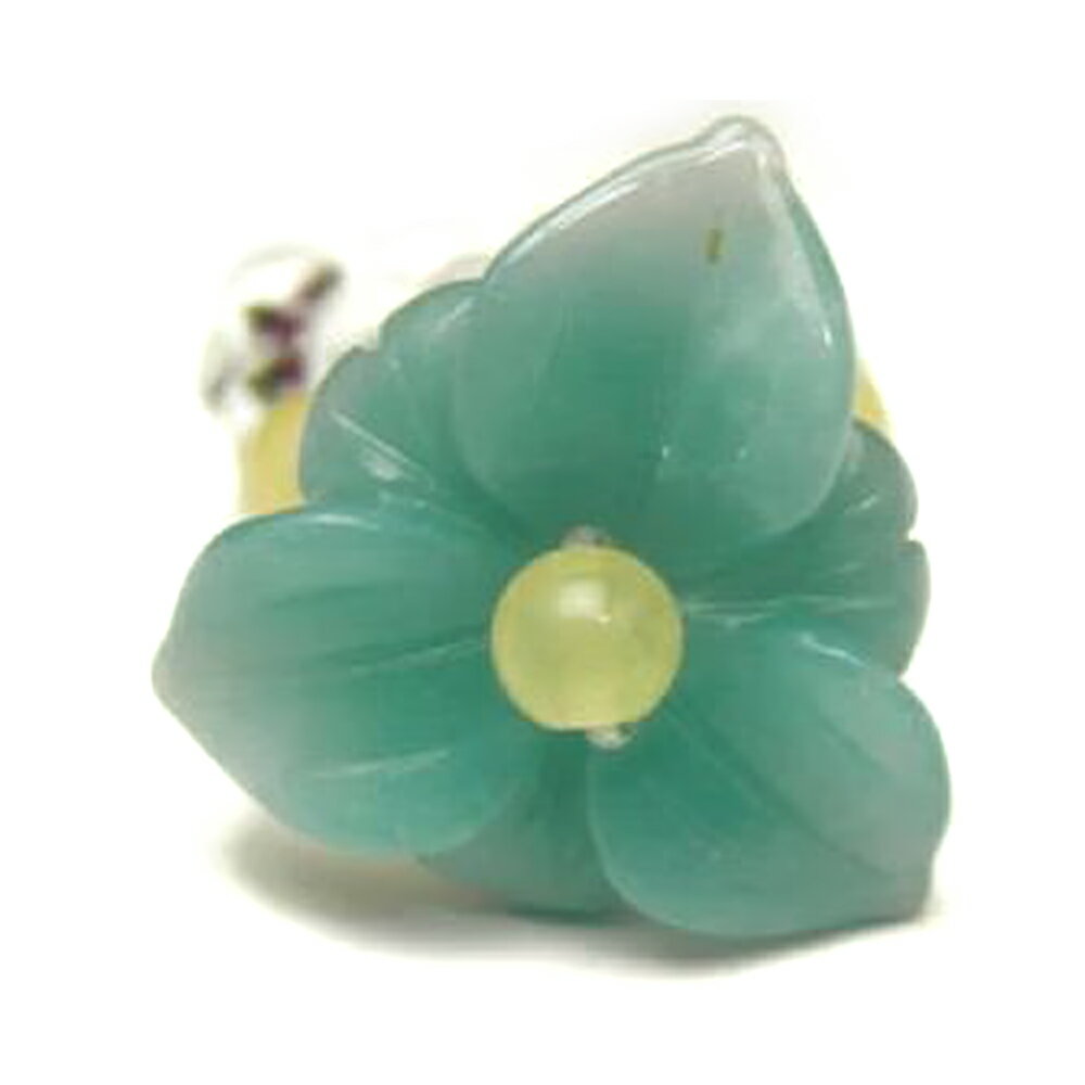 【AR0004シリーズ】ハイビスカス リング・指輪 アマゾナイト (ビーズタイプ) 天然石 パワーストーン プチギフト 転勤 退職 お礼 母の日 敬老の日 クリ...