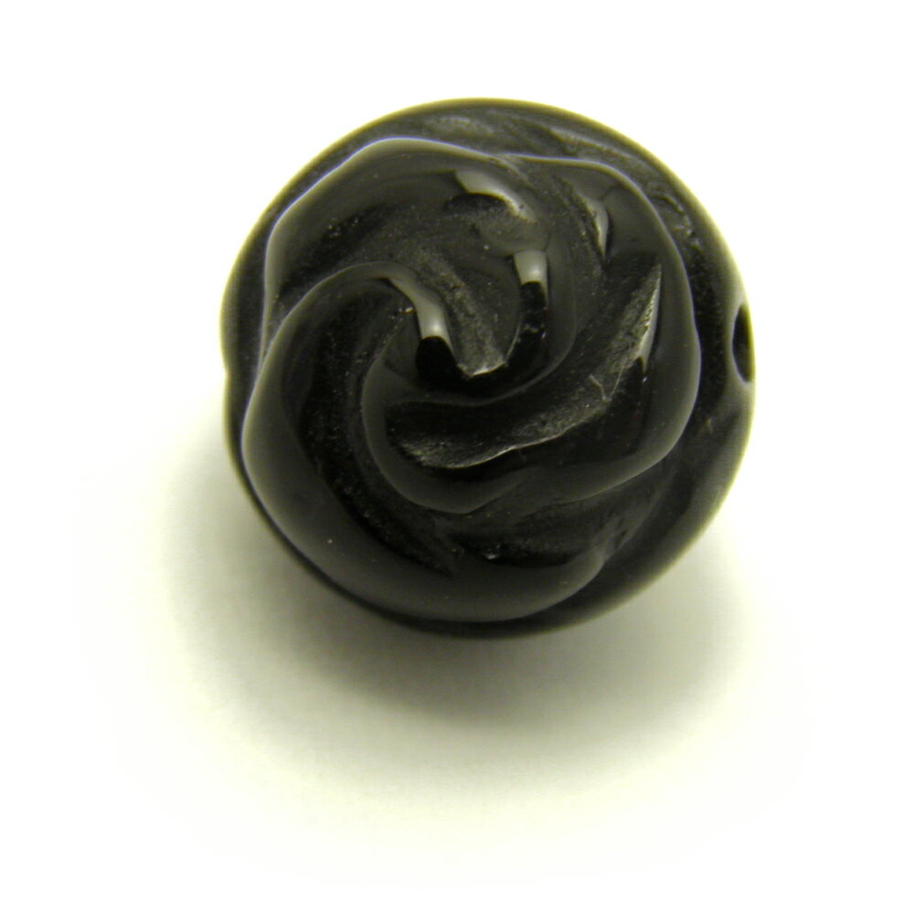 丸型10mm 薔薇ビーズ オニキス 一粒売り バラ売り 手作りにオススメ! 天然石 パワーストーン / インペリアルオーラ おしゃれ かわいい オシャレ 可愛い...