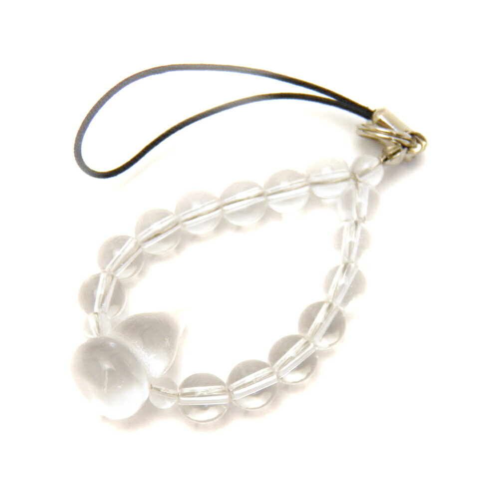 【ストラップ】 ひょうたんビーズ 水晶 パワーストーン 天然石 アクセサリー プチギフト 転勤 退職 お礼 母の日 敬老の日 クリスマス ギフト / インペリア...