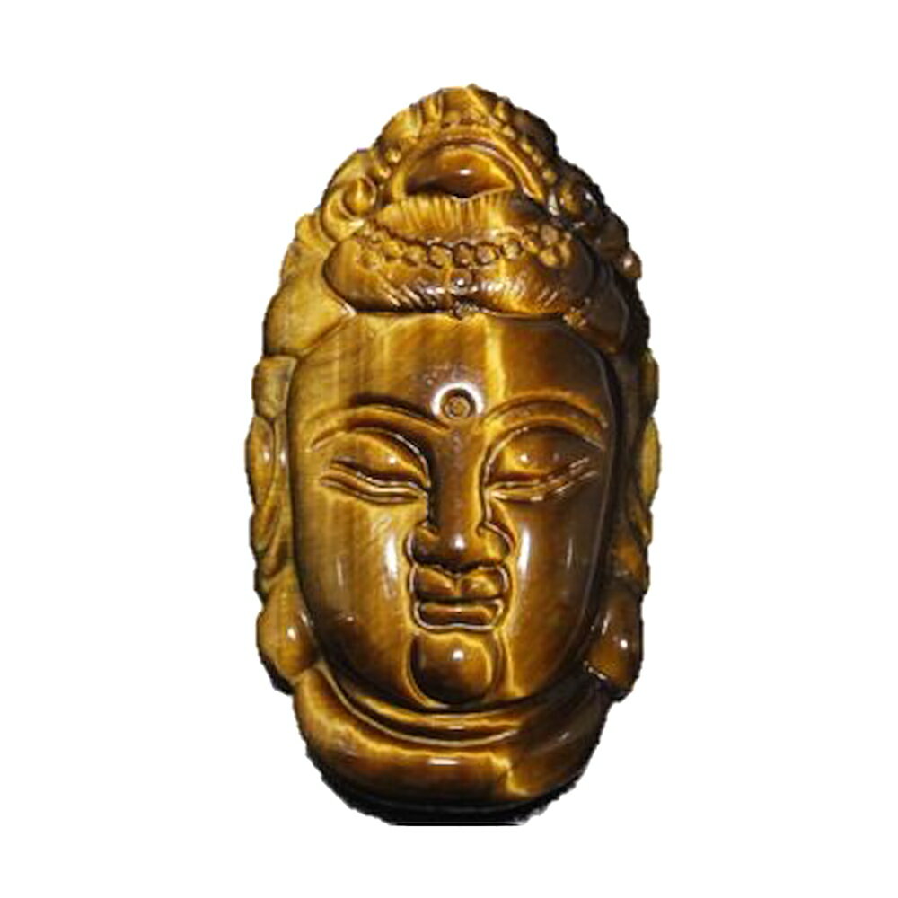 虎目石 観音様パーツ 約42×23×12mm前後(顔のみ)ペンダントトップ 天然石 パワーストーン プチギフト 転勤 退職 お礼 母の日 敬老の日 ギフト / ...