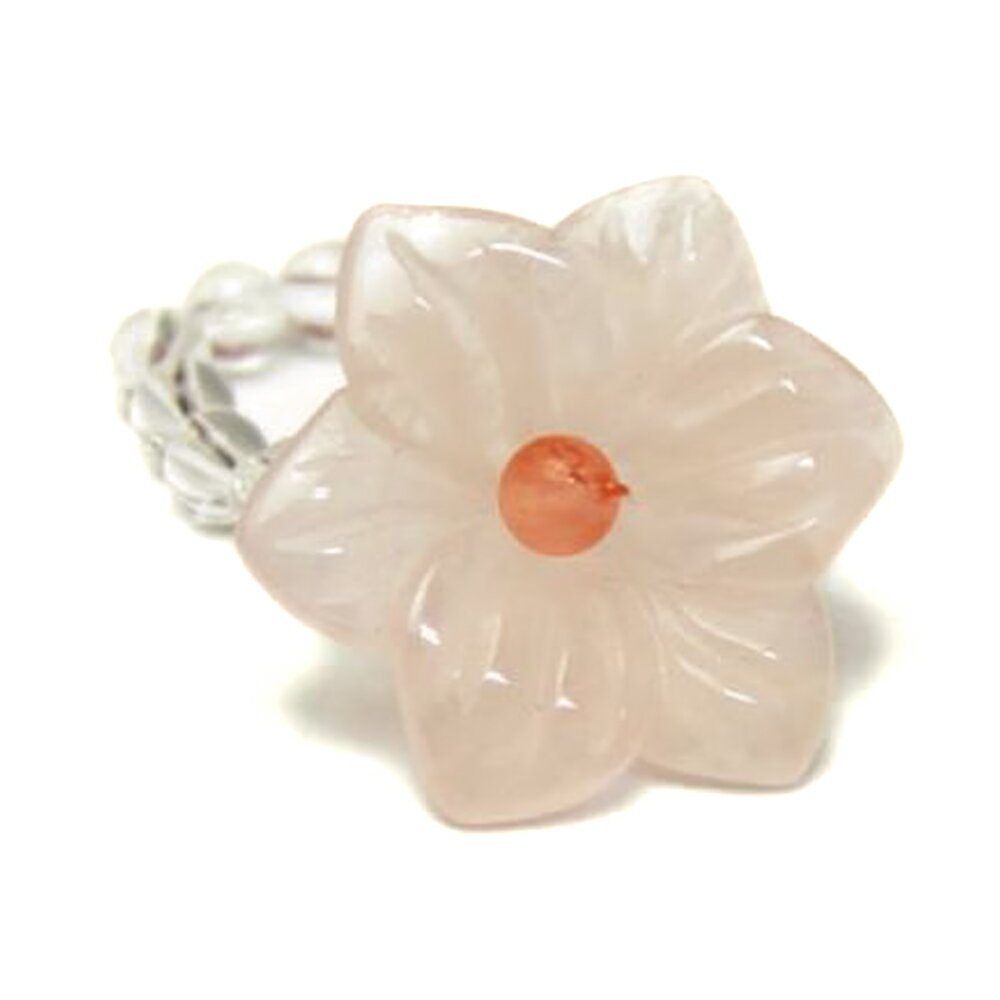 【AR0003シリーズ】クレマチス リング・指輪 ローズクォーツ (ビーズタイプ) 天然石 パワーストーン プチギフト 転勤 退職 お礼 母の日 敬老の日 クリ...