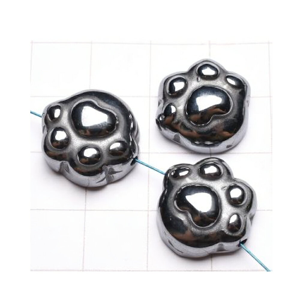 テラヘルツ 16-17x15-15.5mm 肉球 ビーズ (貫通穴) 1個売り パワーストーン / インペリアルオーラ おしゃれ かわいい オシャレ 可愛い プレゼント ギフト 贈り物