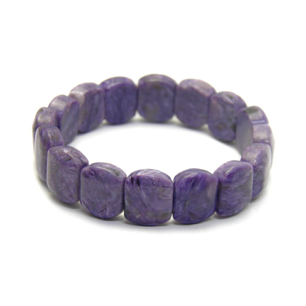 チャロアイトオーバル型バングルブレスレット 幅約15.5mm 1本売り 三大ヒーリングストーン 天然石 パワーストーン / インペリアルオーラ おしゃれ かわい...