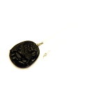 オブシディアン 麒麟【キリン】彫りカービングプレート ペンダントトップ ネックレス 1個売り プチギフト 転勤 退職 お礼 母の日 敬老の日 ギフト / 天然石...