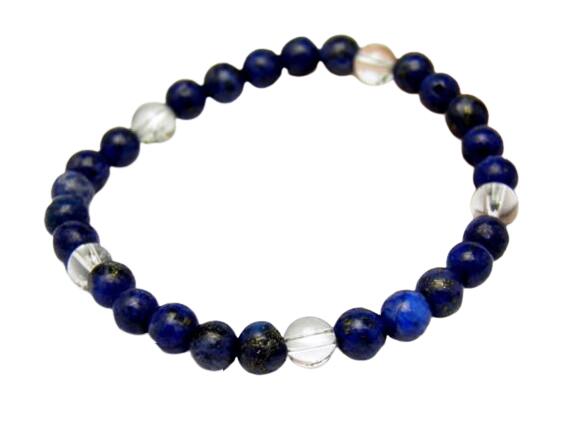 【6mm_Simple_5´sブレスレット】ラピスラズリ ブレスレット 天然石 パワーストーン プチギフト 転勤 退職 お礼 母の日 ギフト / インペリアルオ...