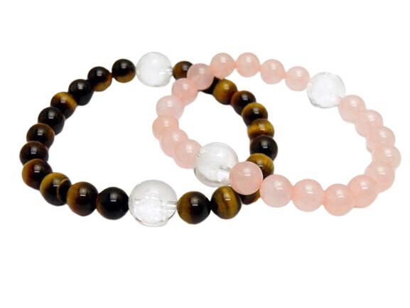 貔貅(ヒキュウ) 水晶 素彫り 12mm玉 雄(オス) 雌(メス) ペアブレスレット 天然石 パワーストーン プチギフト 転勤 退職 お礼 母の日 敬老の日 ク...