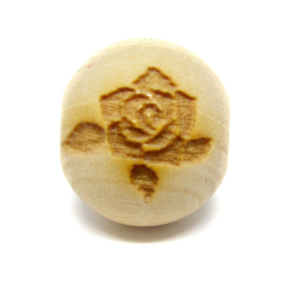 薔薇 栂 ツガ タイプ1 セミラウンド 彫刻ビーズ（素彫り）12mm 【彫刻 一粒売りビーズ】 天然石 風水 パワーストーン / インペリアルオーラ おしゃれ かわいい オシャレ 可愛い プレゼント ギフト 贈り物 彫刻ビーズ 彫りビーズ