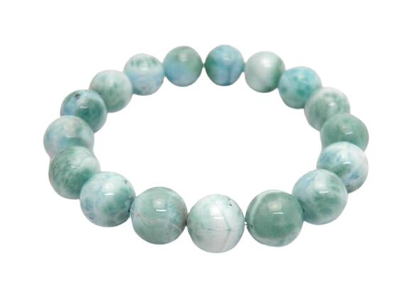 Premium_Endlessブレスレット AAA ラリマー 12.5mmブレスレット 現品 三大ヒーリングストーン 送料無料 天然石 パワーストーン / イン...