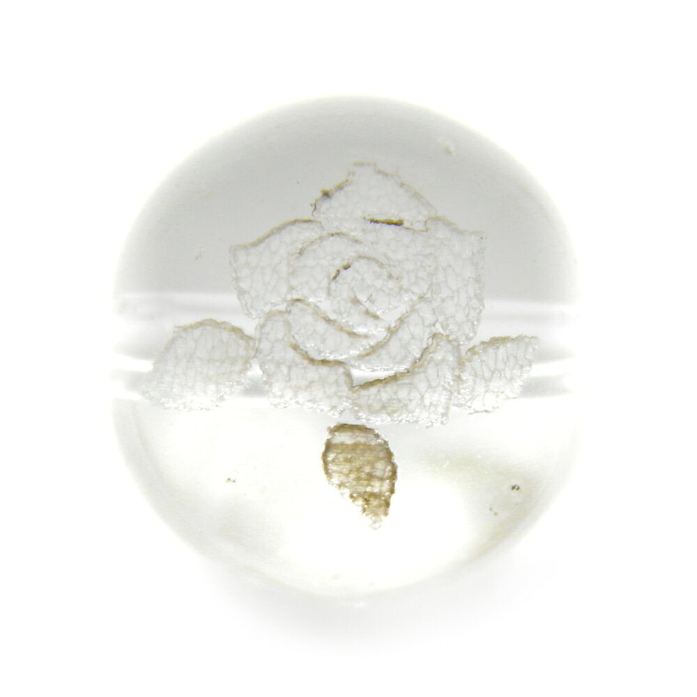 乐天商城 - 薔薇 水晶 タイプ1 彫刻ビーズ（素彫り）12mm 【彫刻 一粒売りビーズ】 天然石 風水 パワーストーン / インペリアルオーラ おしゃれ かわいい オシャレ 可愛い プレゼント ギフト 贈り物 彫刻ビーズ 彫りビーズ