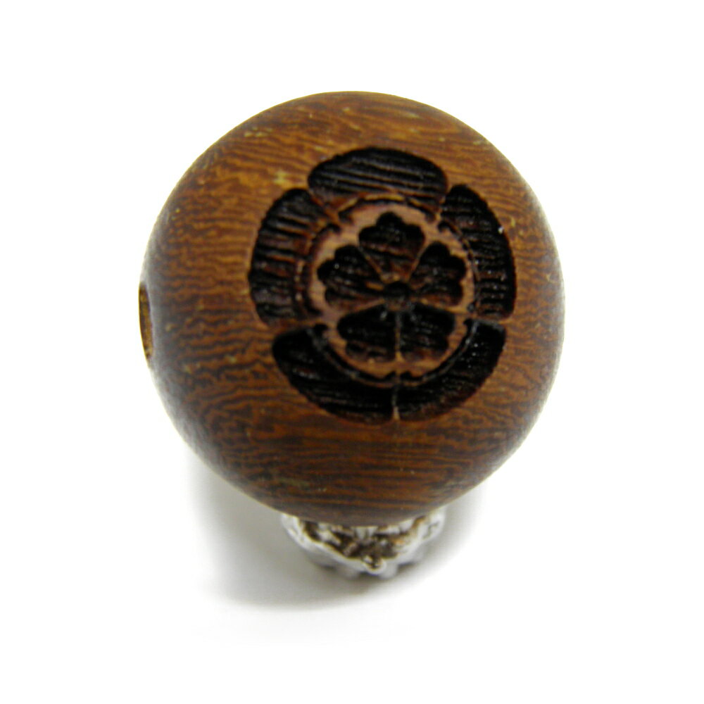 カカオ 大粒 織田 家紋 ラウンドウッドビーズ 20mm玉ビーズ 一粒売り 天然石 パワーストーン / インペリアルオーラ おしゃれ かわいい オシャレ 可愛い プレゼント ギフト 贈り物