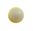 ギャクギャク・聖天(双身の聖天)/金剛塗香菩薩 アラゴナイト 梵字玉 12mm 彫刻ビーズ・彫りビーズ 手作りにオススメ! 天然石 パワーストーン / インペリ...