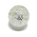 阿閃如来(あしゅく):ウン ルチルクォーツ 12mm 銀彫り 梵字玉 【レーザー彫刻ビーズ・彫りビーズ 】 / 天然石、パワーストーンの専門店インペリアルオーラ...