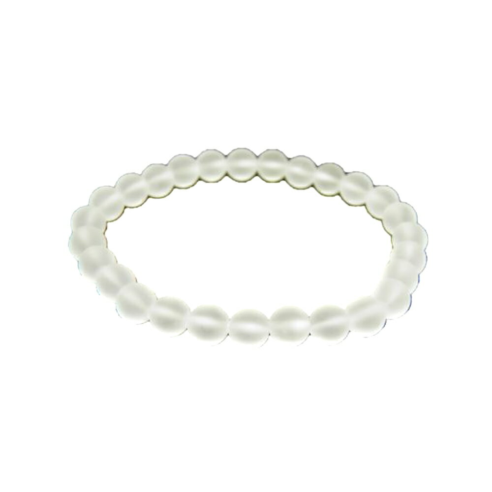 【ENDLESS_6mmブレスレット】 フロスト水晶ブレスレット 6mm 天然石 パワーストーン / インペリアルオーラ おしゃれ かわいい オシャレ 可愛い ...