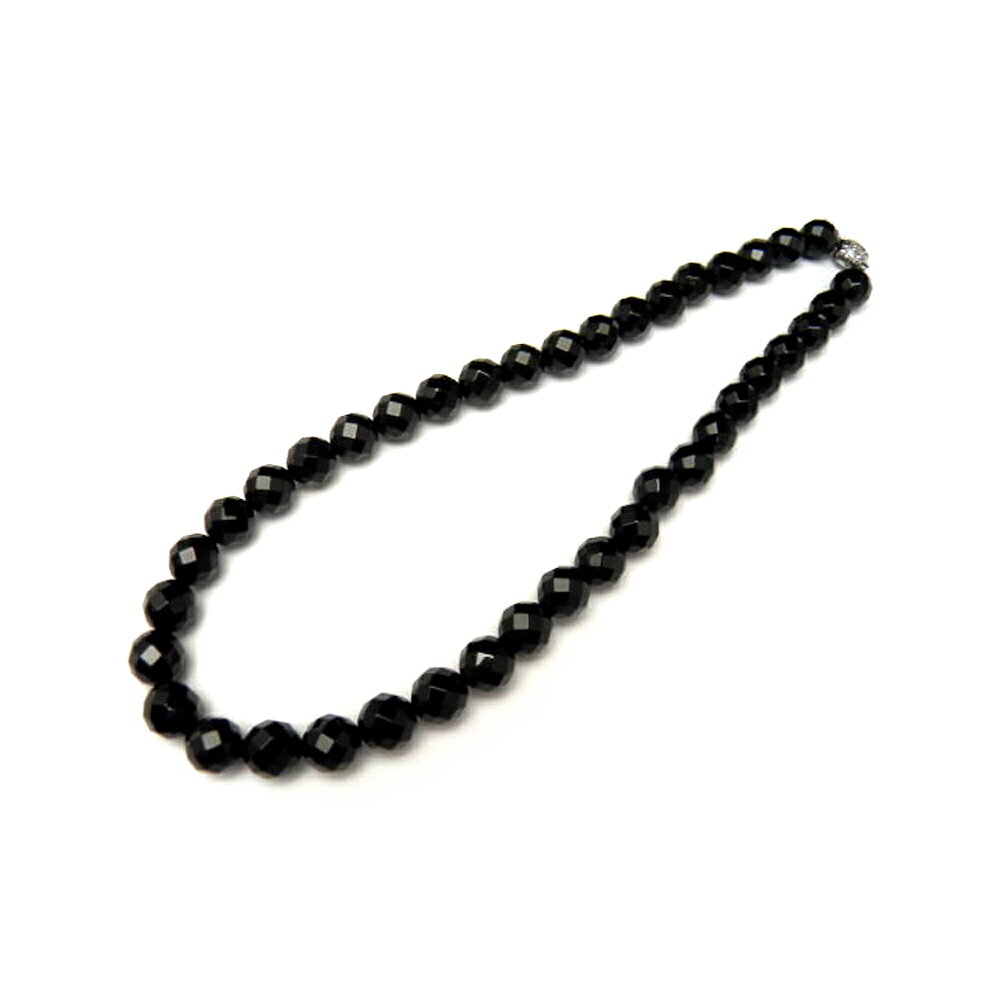 オニキス 64面カット ネックレス 10mm 差込タイプクラスプ 天然石 パワーストーン / インペリアルオーラ おしゃれ かわいい オシャレ 可愛い プレゼン...