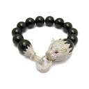 タイガー(虎)CZダイヤ(キュービック・ジルコニア)ブレスレット オニキス シルバーカラー パワーストーン / インペリアルオーラ おしゃれ かわいい オシャレ...