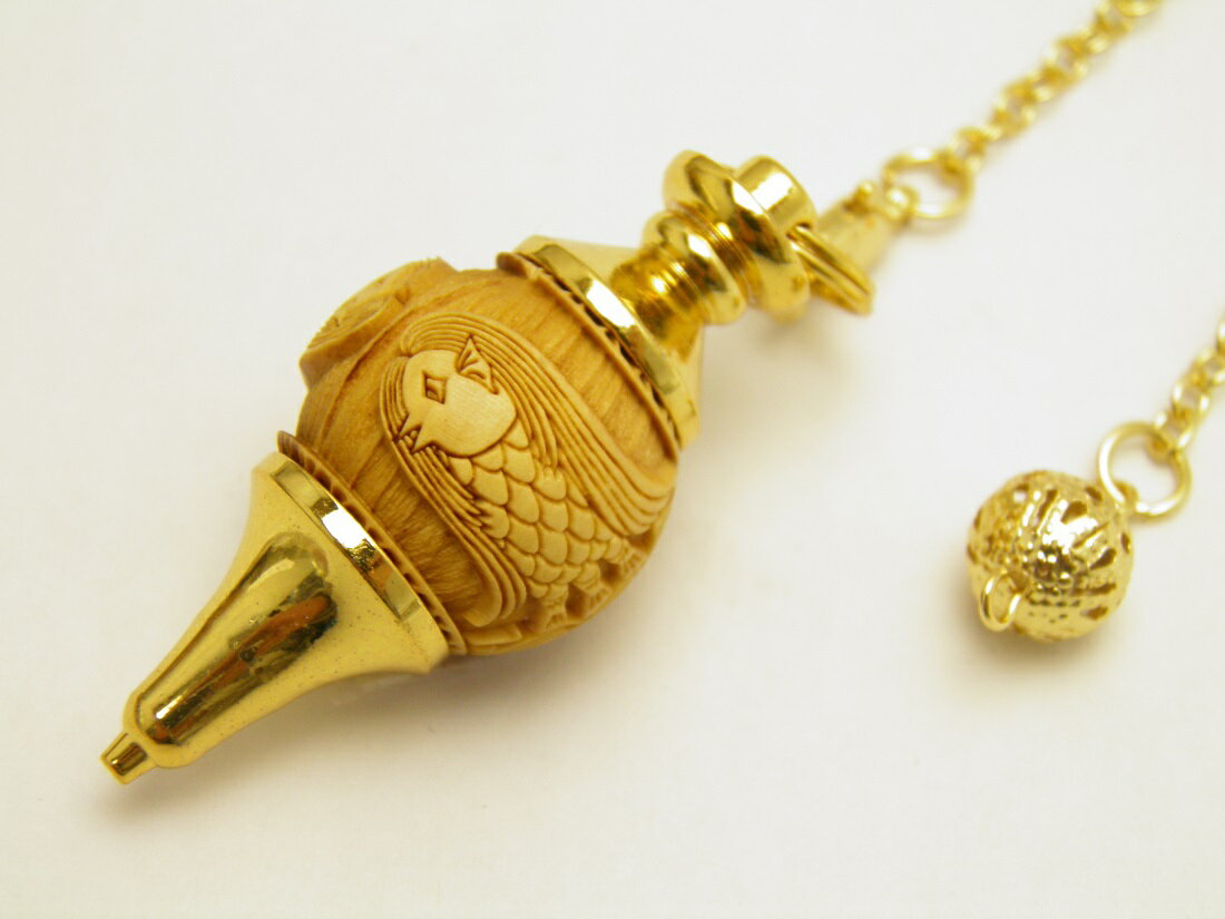 【浮彫】 アマビエ 柘植 18mm 金 ペンデュラム 1個売り パワーストーン ダウジング ヒーリング / インペリアルオーラ おしゃれ かわいい オシャレ 可愛い プレゼント ギフト 贈り物