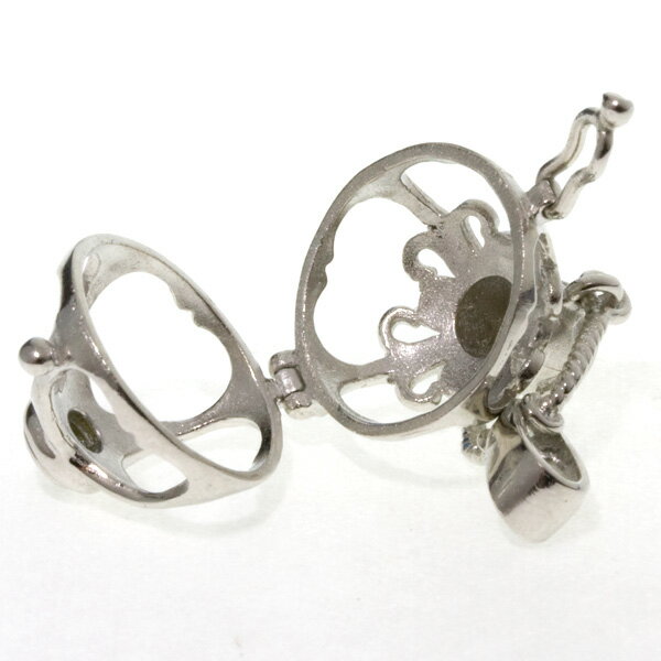 かごペンダントトップ【ペンダントトップ】12mm丸玉用 かご(人工石付き) アロマペンダント / 天然石、パワーストーンの専門店インペリアルオーラ おしゃれ か...