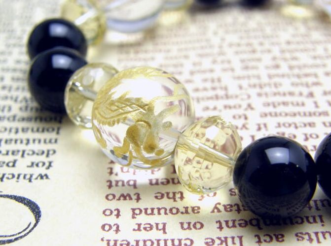 高級四神獣シリーズ 四神獣ブレスレット 豪華絢爛 水晶金彫り16mm 天然石 パワーストーン プチギフト 転勤 退職 お礼 母の日 敬老の日 ギフト / インペリアルオーラ おしゃれ かわいい オシャレ 可愛い プレゼント ギフト 贈り物