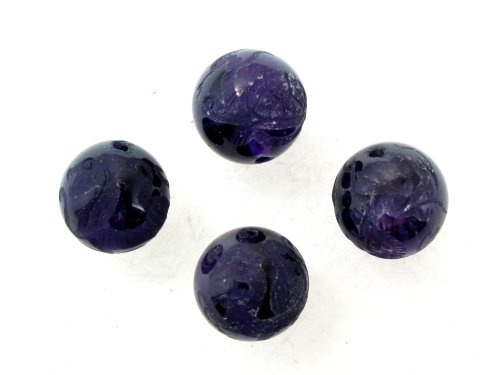 アメジスト 12mm 素彫り 四神獣 【彫刻 一粒売りビーズ】 天然石 パワーストーン / インペリアルオーラ おしゃれ かわいい オシャレ 可愛い プレゼント...