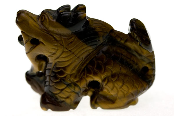 【彫刻置物】龍 タイガーアイ 約50x37mm 天然石 パワーストーン プチギフト 転勤 退職 お礼 母の日 敬老の日 ギフト / インペリアルオーラ おしゃれ...