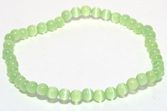 【ENDLESS_4mmブレスレット】 人工キャッツアイ4mmブレスレット グリーン / 天然石、パワーストーンの専門店インペリアルオーラ おしゃれ かわいい ...
