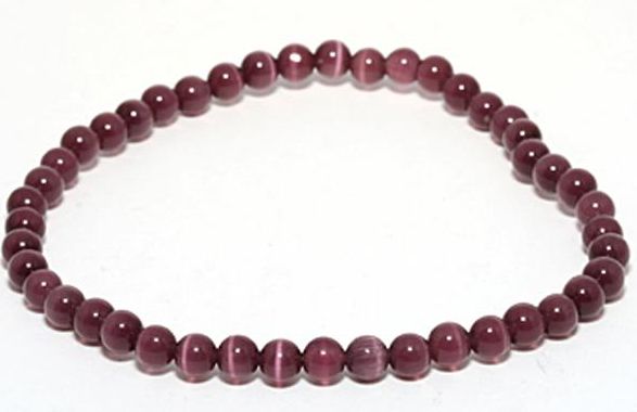 【ENDLESS_4mmブレスレット】 人工キャッツアイ4mmブレスレット パープル / 天然石、パワーストーンの専門店インペリアルオーラ おしゃれ かわいい ...