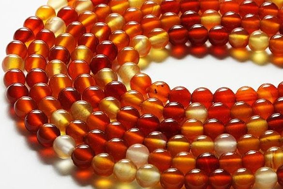 カーネリアン 8mm ビーズ 一連 天然石 パワーストーン / インペリアルオーラ おしゃれ かわいい オシャレ 可愛い プレゼント ギフト 贈り物