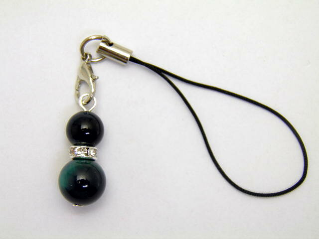 ひょうたんストラップ M マリンブルータイガーアイ パワーストーンストラップ ひょうたん携帯ストラップ ひょうたんスマホピアス 瓢箪 ひょうたんイヤホンジャック パワーストーン / インペリアルオーラ おしゃれ かわいい オシャレ 可愛い プレゼント ギフト 贈り物