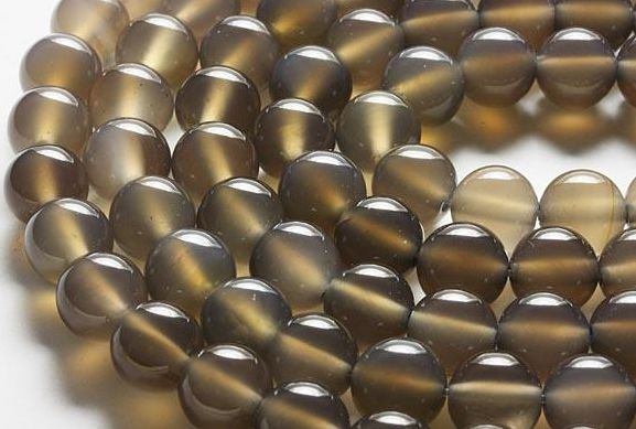 ナチュラルアゲート 10mm 一連 天然石 パワーストーン / インペリアルオー...