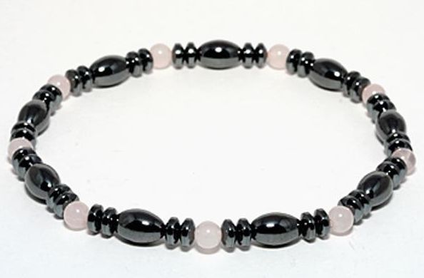 磁気ヘマタイト涙型ブレス ローズクォーツ 天然石 パワーストーン プチギフト 転勤 退職 お礼 母の日 敬老の日 ギフト / インペリアルオーラ おしゃれ かわ...