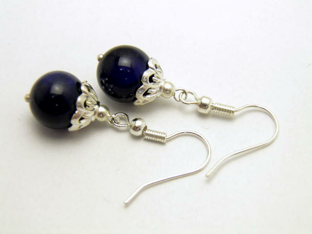 大玉10mm 可愛いピアス ブルータイガーアイ 風水 パワーストーン プチギフト 転勤 退職 お礼 母の日 敬老の日 クリスマス ギフト / インペリアルオーラ...