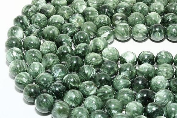 セラフィナイト 12mm 一連 天然石 パワーストーン / インペリアルオーラ おしゃれ かわいい オシャレ 可愛い プレゼント ギフト 贈り物