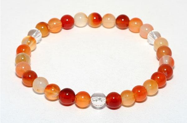 【6mmシンプル3´sブレスレット】 カーネリアン 天然石 パワーストーン / インペリアルオーラ おしゃれ かわいい オシャレ 可愛い プレゼント ギフト 贈...