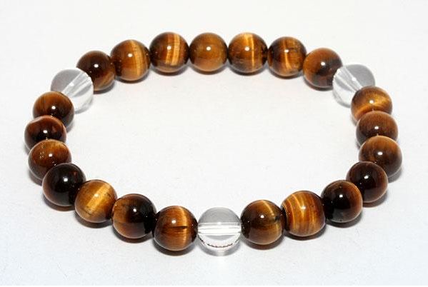 【8mm_Simple_3´sブレスレット】 タイガーアイ 天然石 パワーストーン / インペリアルオーラ おしゃれ かわいい オシャレ 可愛い プレゼント ギ...