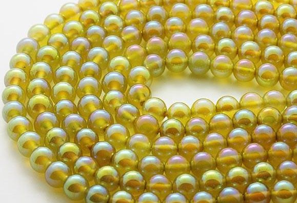 イエローオーラ 6mm 一連 風水 パワーストーン / インペリアルオーラ おし...